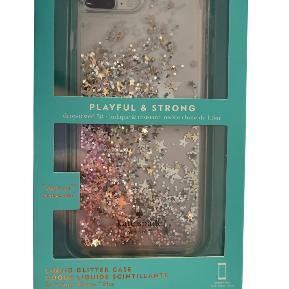 Kate Spade New York iPhone 8 Plus 7 Plus Liquid Glitter Star Phone Case‎